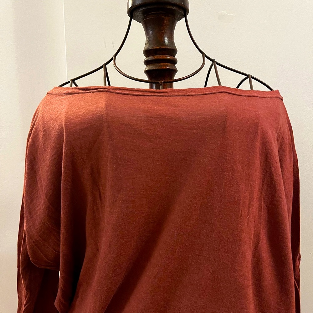 Angora and Cotton Boat-neck Top from Humanoid— Size M